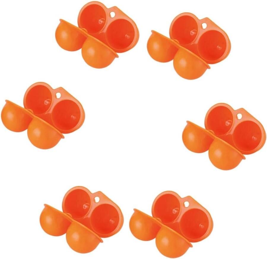 Eierdoos voor 6 Houder Dispenser Picknick Kamperen Stevige Vergrendeling 11.5X7X7cm Kleuren