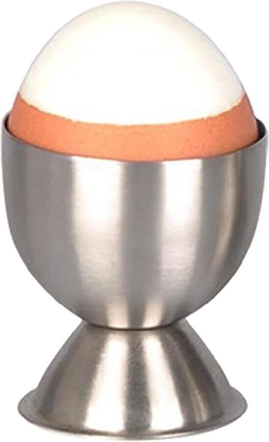 Eierdop Houder Eierstandaard Roestvrij Staal Ontbijt Serveren Stabiele Basis 4.5 cm Zilver