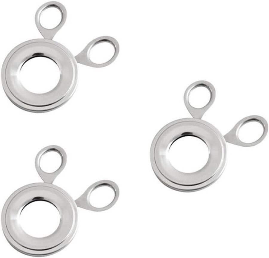 Eierdop Opener Eiercracker Cutter Gekookte Eieren Roestvrij Staal 3 Stuks Zilver