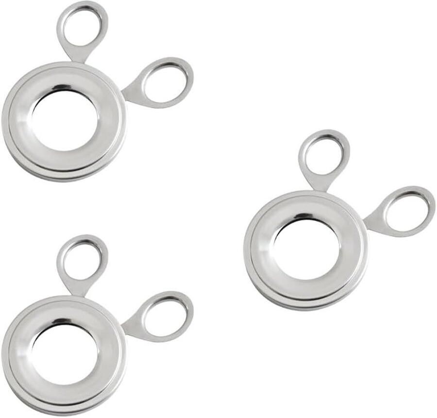 Eierdop Opener Eiercracker Cutter Gekookte Eieren Roestvrij Staal 3 Stuks Zilver