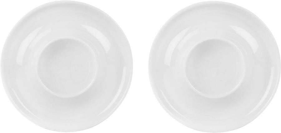 Eierdop Set Eierhouder Ontbijt Serveren Praktisch Design Set van 2 Wit
