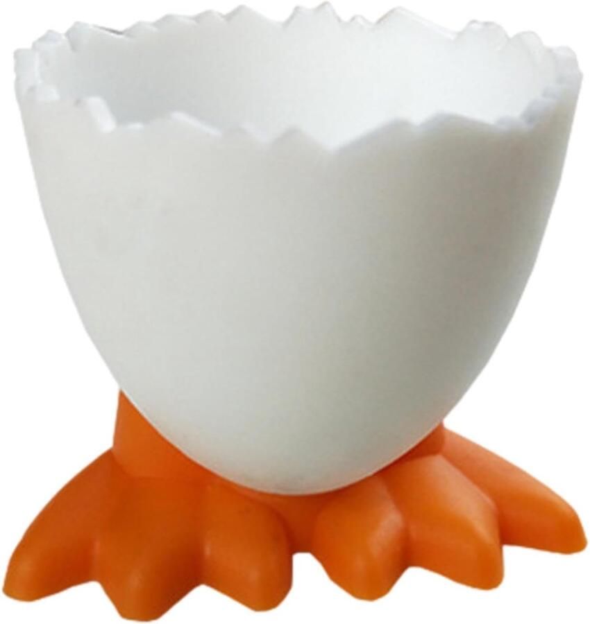 Eierdophouder Eierrekje Ontbijt Serveren Dierenpoot Design 5.5 cm Oranje