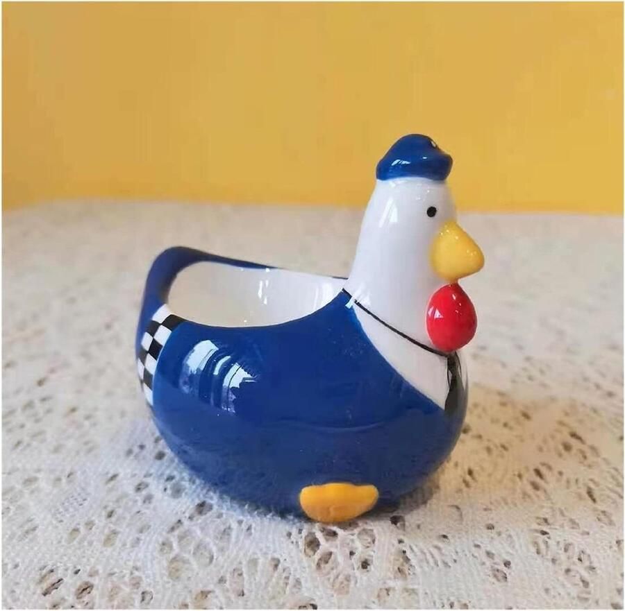 Eierdopje Kuiken Ei houder Ontbijt tafel Creatieve vorm 3 x 2 x 1 cm Wit