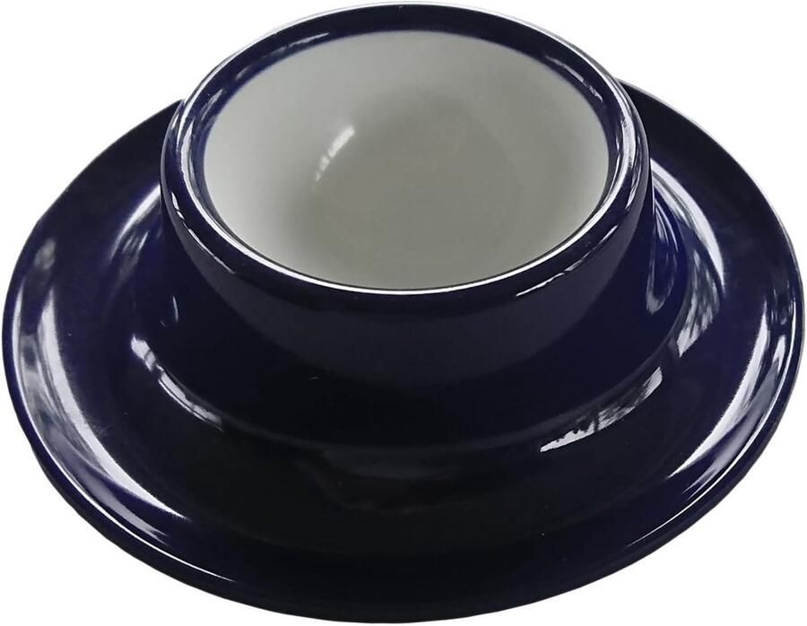 Eierdopje Melamine Eierhouder Servies Ontbijt Tafel Presentatie Onbreekbaar Materiaal Marineblauw