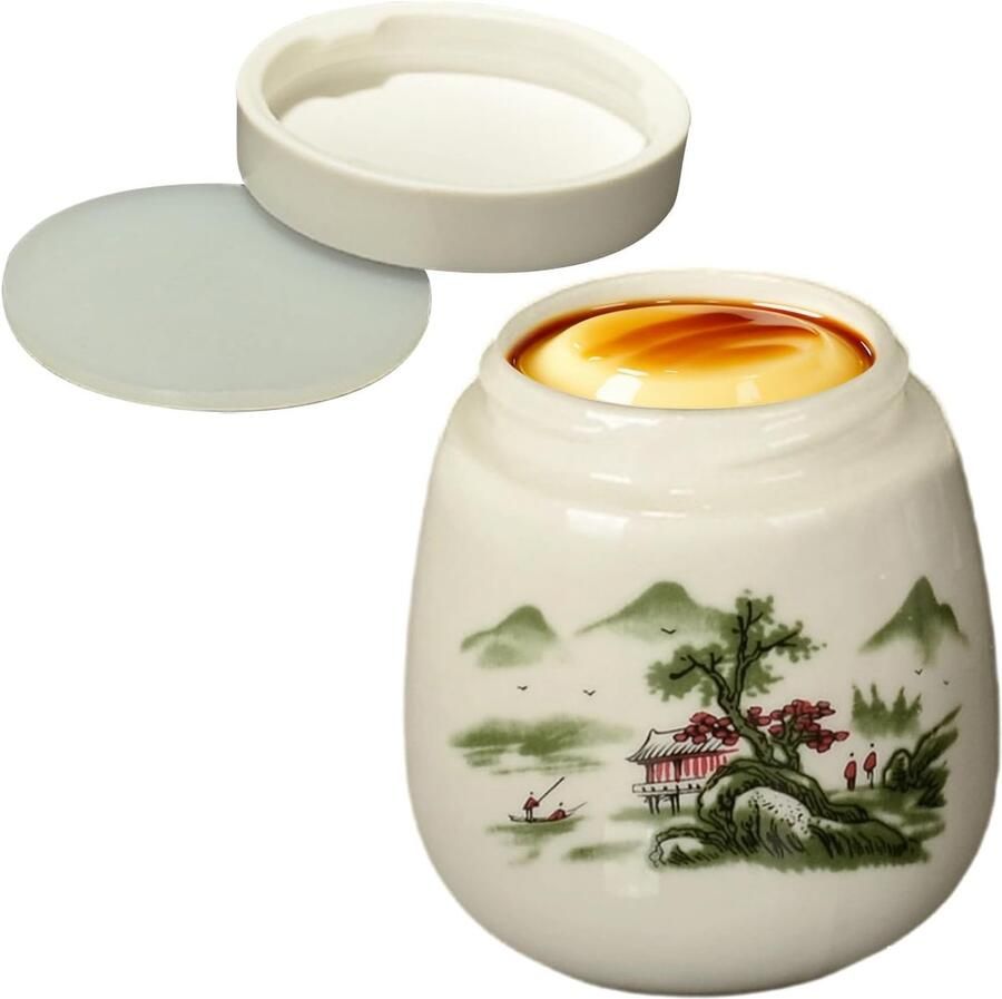 Eierdopje met deksel Keukenaccessoire Ontbijt serveren Retro keramiek design 220 ml inhoud Eierschaal