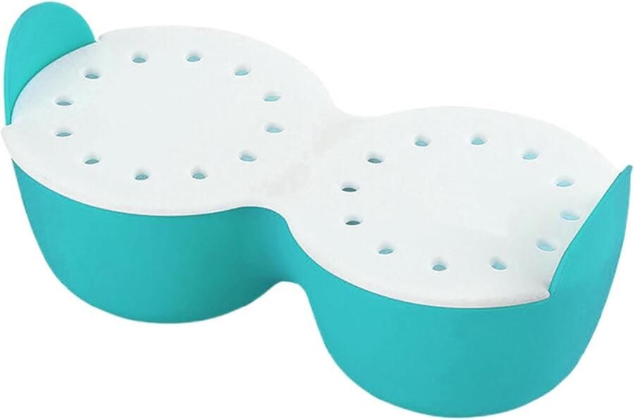 Eierdopjes Ei Vormpjes Ontbijt Bereiden Hittebestendig Siliconen 18 x 9.5 cm Blauw
