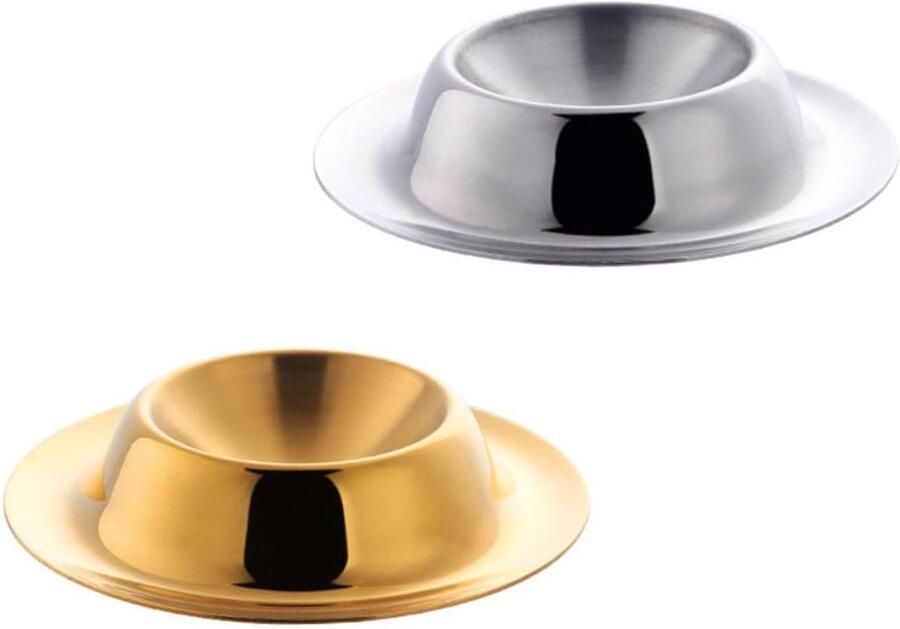 Eierdopjes Eierhouders Ontbijt Serveren Stabiele Basis 8.6x4.5cm Zilver