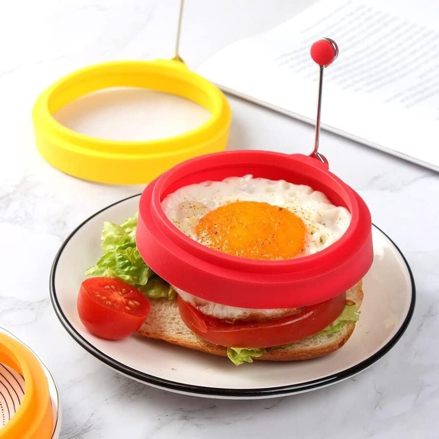 Eierdopjes Omelet Maker Ontbijt Koken Anti-aanbak 6 stuks Niet gespecificeerd