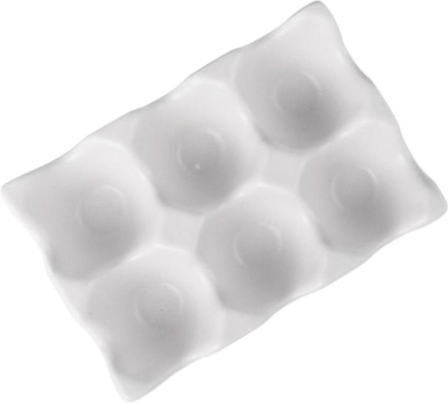 Eierdopjes Set Ei Houder Ontbijt Serveren Moderne Keramiek 14.5x9.5x3.2cm Wit