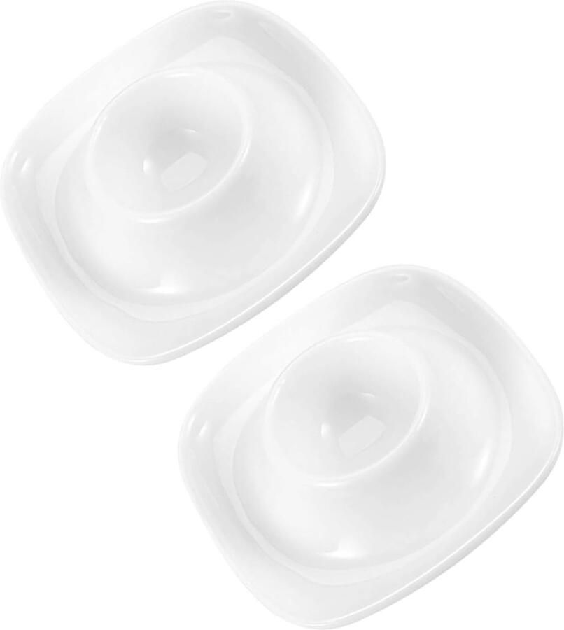 Eierdopjes Set Eierhouders Keramiek Ontbijt Serveren Stijlvol Design 2 Stuks Wit