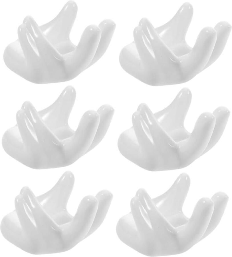 Eierdopjes Set Eierhouders Keuken Ontbijt Tafel Decoratie Hand Vorm Design 7.5 x 4.6 x 4.5 cm