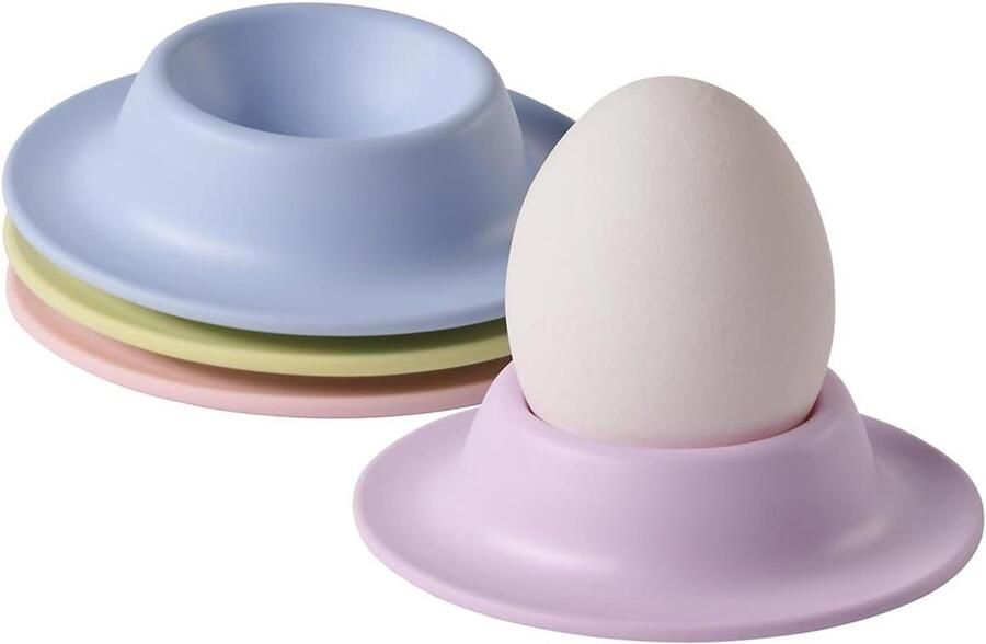 Eierdopjes Set Eierhouders Ontbijt Serveren Robuust Melamine Set van 4 Kleurrijk Mat
