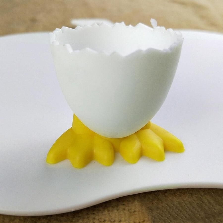 Eierdopjes Set Grappige Houders Ontbijt Tafel Decoratie Uniek Kippenpoot Ontwerp 5.5 x 4.5 cm
