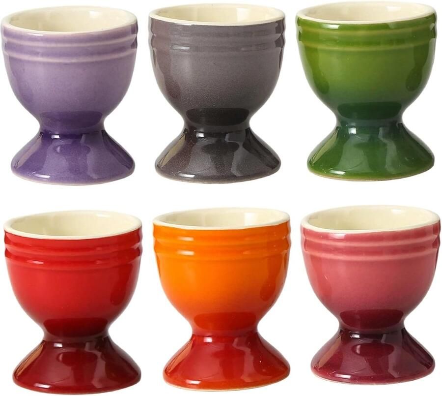 Eierdopjes Set Kopjes Houder Ontbijt Tafel Decoratie Stabiele Non-slip Basis 6.5x2cm Zes Kleuren