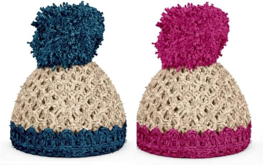 Eierdop Set Eierwarmers Dopjes Ontbijt Tafel Aankleden Set van Twee 6cm Diameter 9cm Hoog Fuchsia Petrol