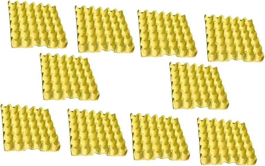 Eierdozen Eierhouder Opbergbak Keuken Organiseren Ruimte voor 30 Eieren 30x30x5 cm Geel
