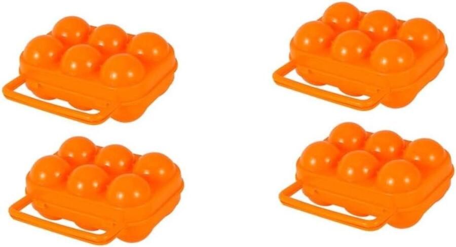 Eierdozen Set Eierhouder Opslag Buiten Eieren Vervoeren Verdikt Ontwerp 6 Roosters Per Doos Oranje