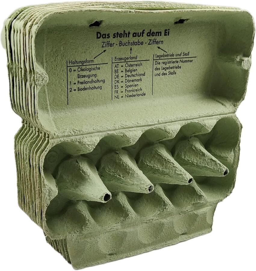 Eierdozen voor eieren Eierdoosjes voor kippeneieren zonder opdruk Eierpapier Eierhouders Eierlagen Eierdozen (10 voor elk 10 eieren groen)