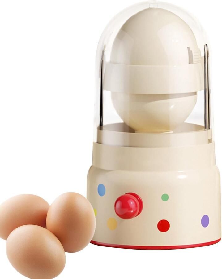 Eierdraaier Gouden Ei Mixer Koken en Bakken Easy-pull mechanisme 8.9 x 9.2 x 8.9 cm Crèmekleurig