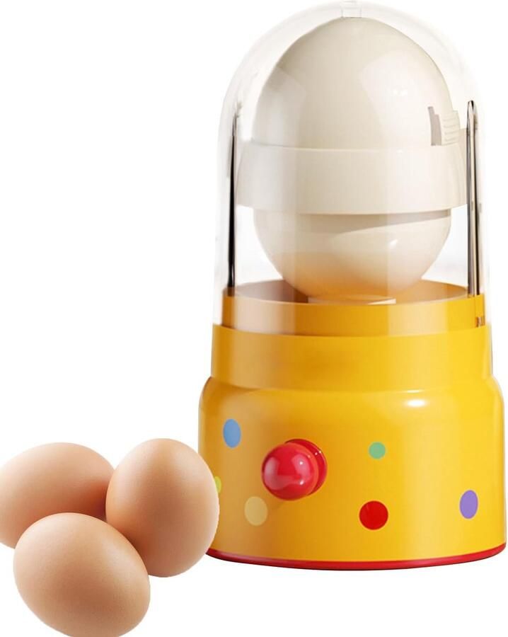 Eierdraaier Mixer Keuken Gadget Eieren Mengen Handmatige Werking 8.9 x 9.2 x 8.9 cm Geel