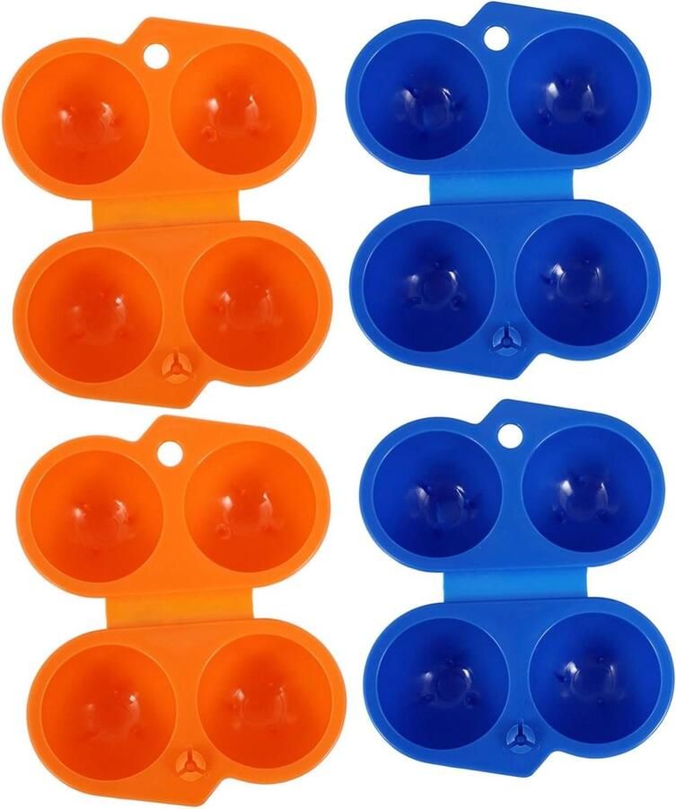 Eierdrager Eierhouder Eierkoffer Kamperen en Reizen Opvouwbaar en Beschermend Voor 2 Eieren Blauw Oranje