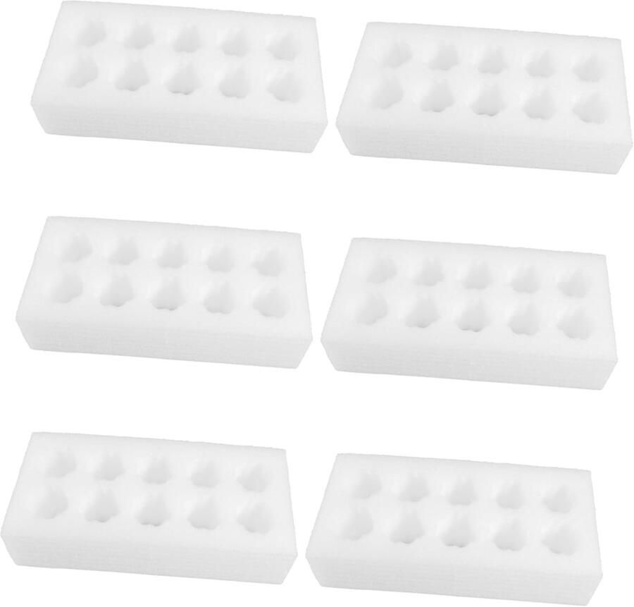 Eierdrager Sets Schokbestendige Houder Transport Opslag Herbruikbaar Schuim 25 x 117 x 75 cm Wit