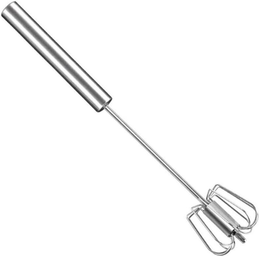 Eieren Klopper Garde Mixer Snel Mixen Zelfdraaiend Mechanisme 27 cm Zilver