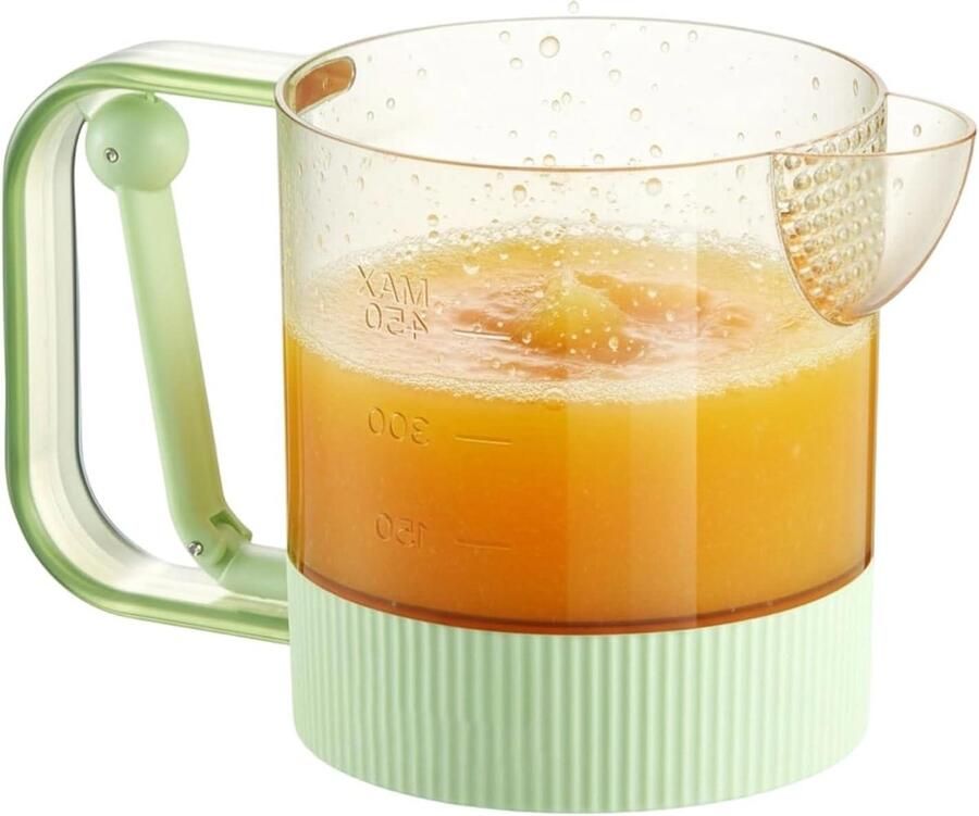 Eieren Mix Beker Handmatige Mixer Beslag Maken Semi-automatisch Mechanisme 18.5 cm Groen