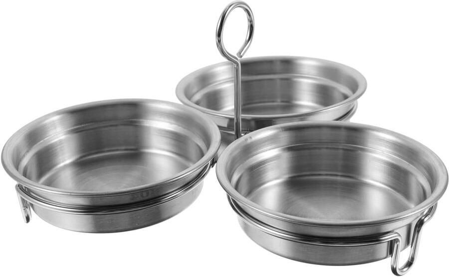 Eieren Poacher Set Eierkoker Eierring Ontbijt Maken Roestvrij Staal 18.5 cm Zilver