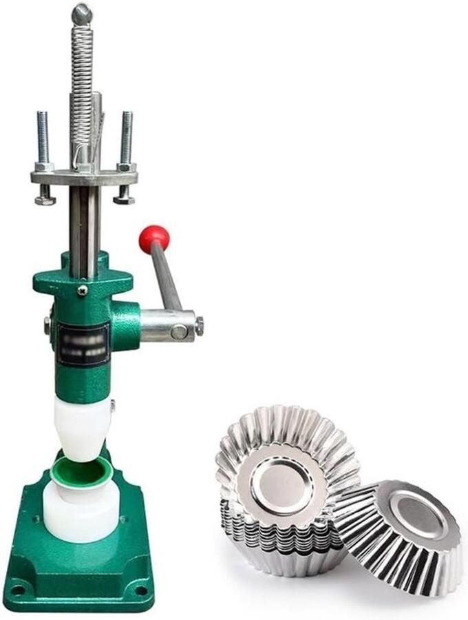 Eieren taartmachine Taartpers Cupcakemaker Taartjes Maken Handmatig Hefboommechanisme 12 x 20 x 42cm Zilver