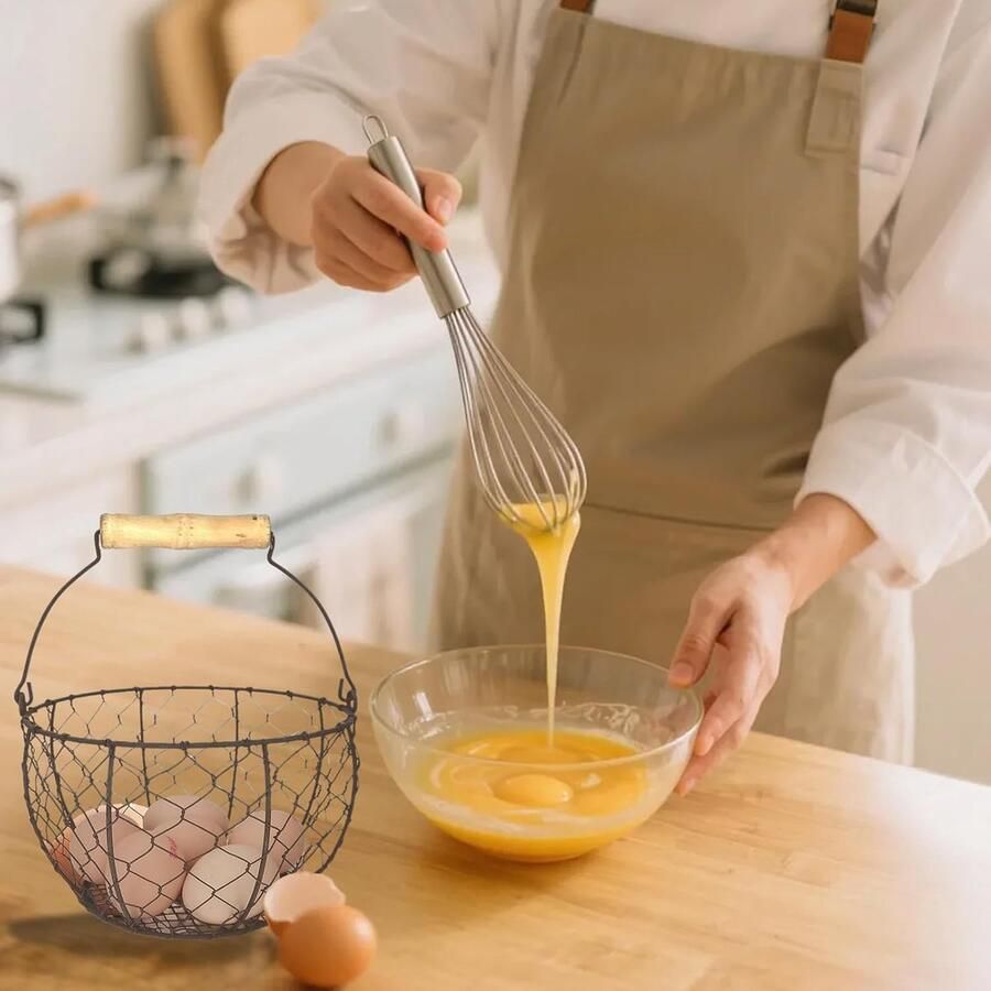 Eierenmand Keuken Opbergrek Houder Eieren Verzamelen Landelijke Stijl 22 cm Breed Bruin