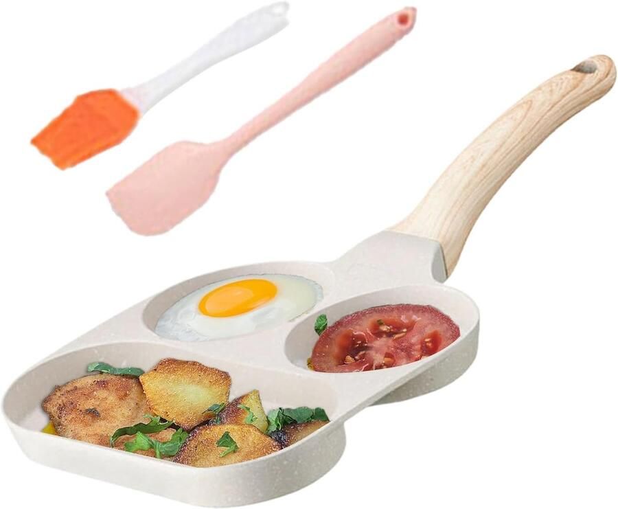 Omelet Pan Eier Pan Ontbijt Maken Anti-aanbaklaag 19 cm Zwart