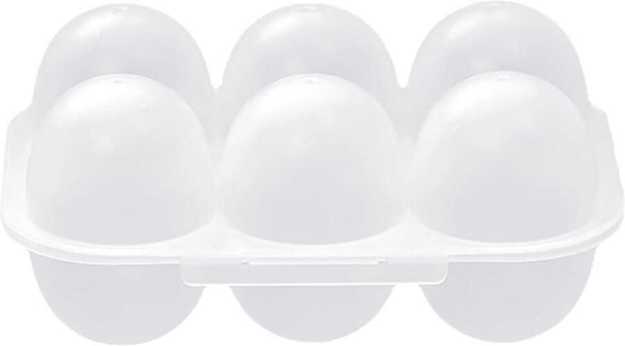 Eierhouder 6 Stuks Eierdoos Camping Eieren Bewaren Stofdicht Transparant 23 x 14 x 6 cm Transparant
