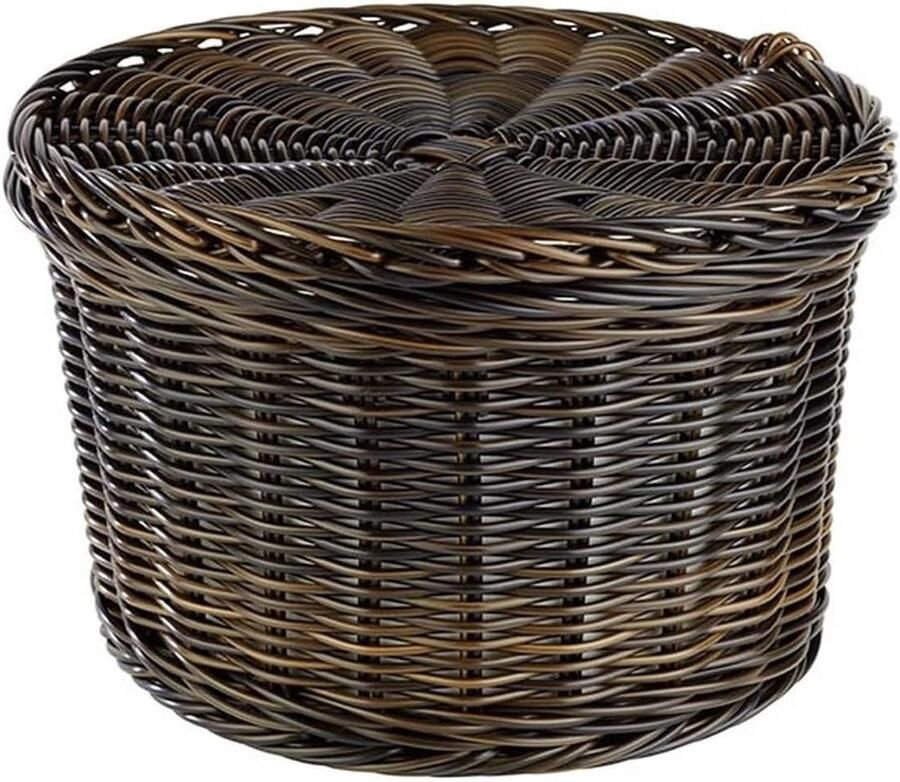 Eierhouder Broodmand Mand met stof Eieren Warm Houden Inclusief Uitneembare Voering Ø 26 cm Bruin