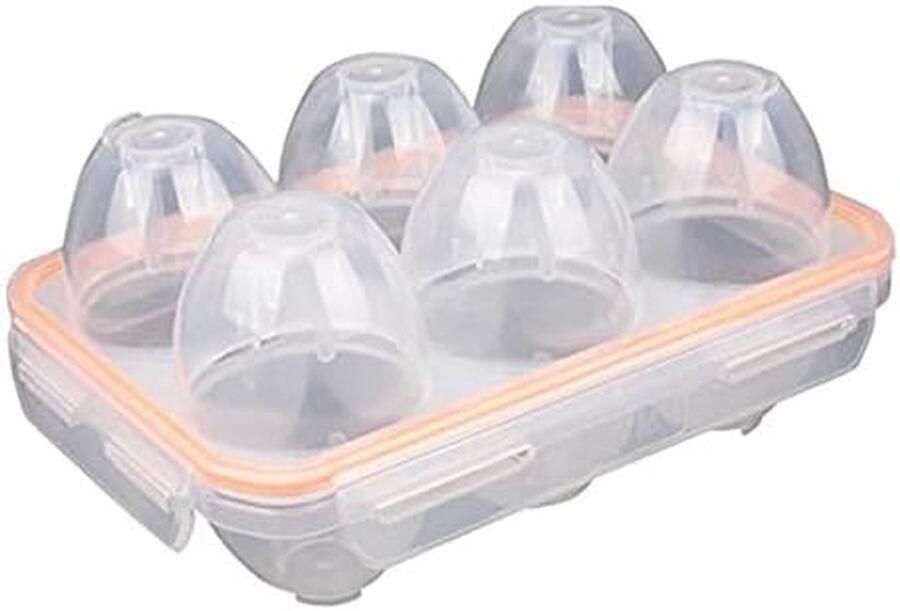 Eierhouder Ei Box Outdoor Activiteiten Schokbestendig Lekvrij 6 Eieren Transparant