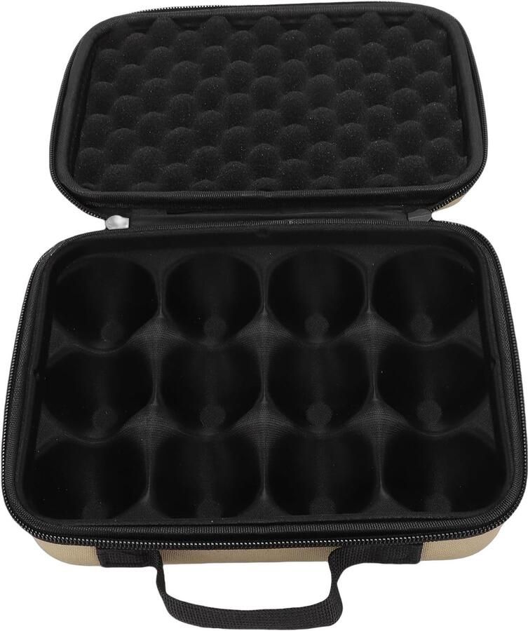Eierhouder Draagbaar Eierbox Buiten Picknick Kamperen Schokbestendig Ontwerp 12 Eieren Kaki
