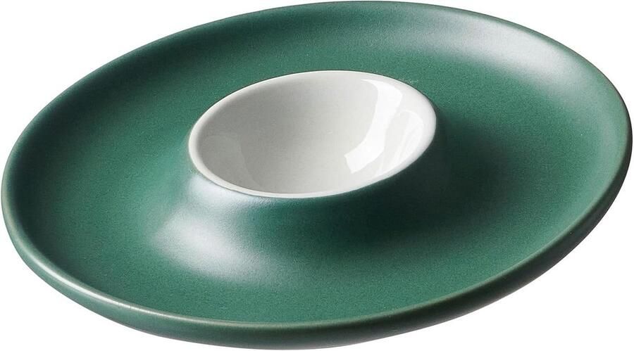 Eierhouder Eierdopje Keramiek Ontbijt Serveren Magnetron Vaatwasmachinebestendig 1 Stuk Groen