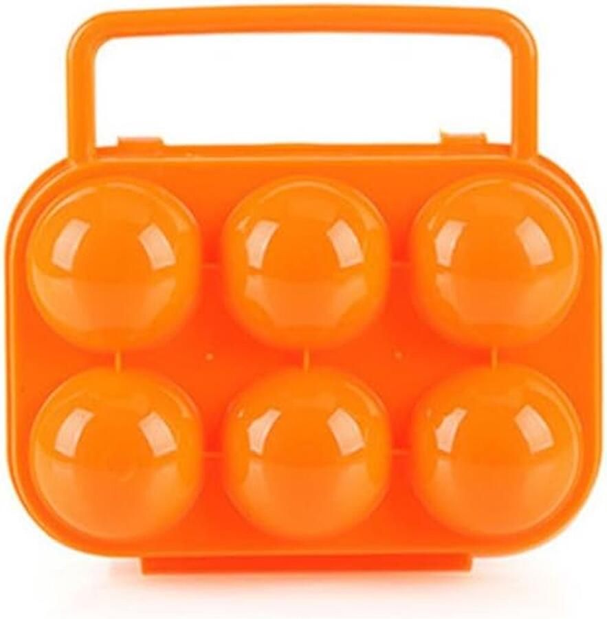 Eierhouder Eiermand Doos Veilig Vervoeren Schokbestendig Ontwerp Voor 6 Eieren Oranje