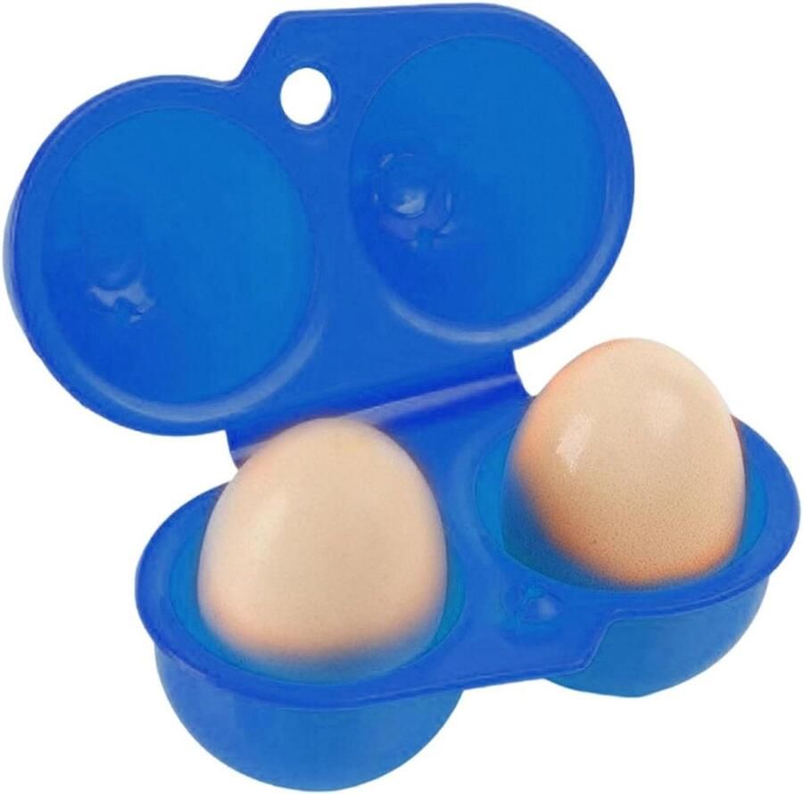 Eierhouder Eiermand Outdoor avonturen Schokabsorberend ontwerp 2 eieren Blauw
