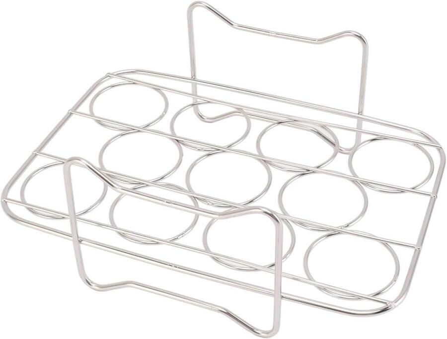 Eierhouder Stoomrek Eierkoker Mand Snel Eieren Koken Voedselveilig Roestvrij Staal 20.5 x 14 x 8 cm