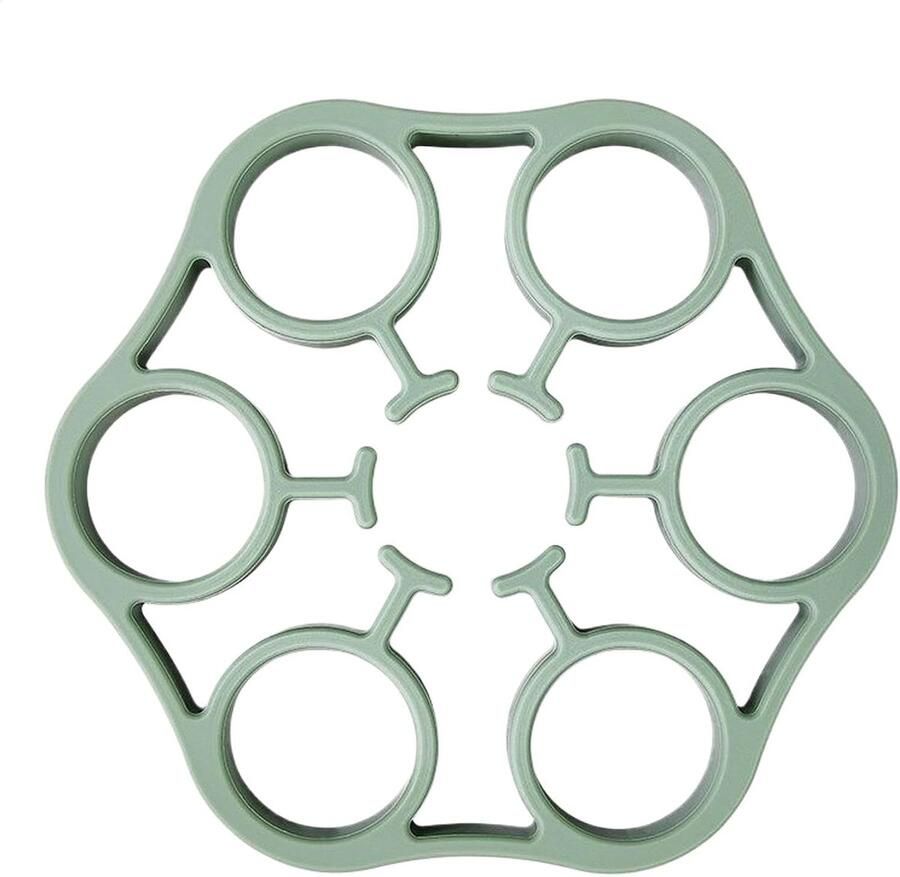 Eierhouder Eierrekje Eieren Koken Hittebestendig Siliconen 15.7 cm Groen