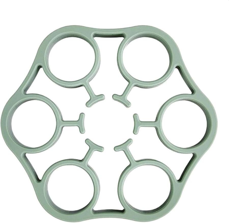 Eierhouder Eierstomerpan Eierrek Eieren Koken Hittebestendig Siliconen 15.7 cm Groen