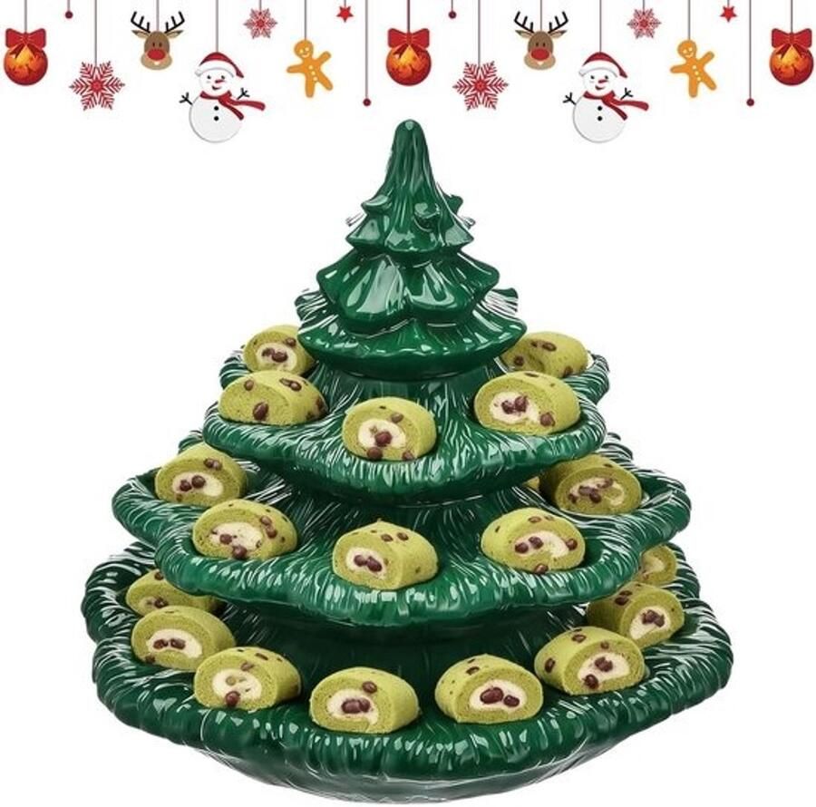 Eierhouder Gevulde Eieren Feestelijke Serveerschaal Feestelijk Presenteren Kerstboom Vorm 24 Gaten