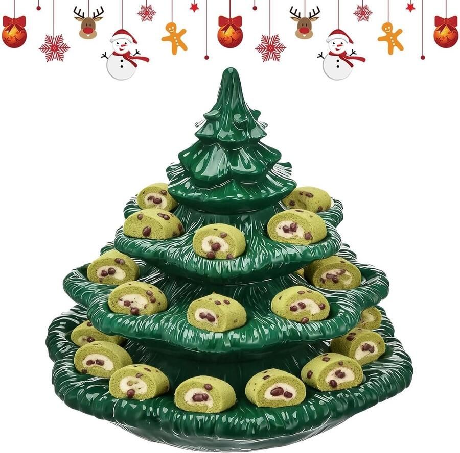Eierhouder Gevulde Eieren Feestelijke Serveerschaal Feestelijk Presenteren Kerstboom Vorm 24 Gaten