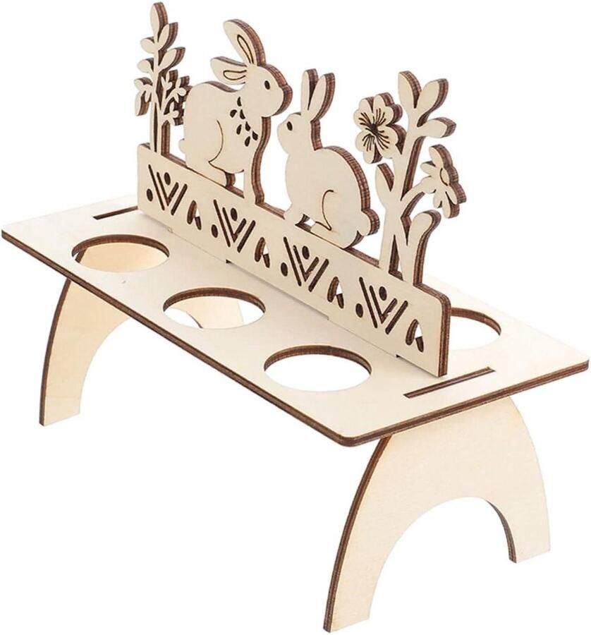 Eierhouder Hout Paasdecoratie Keuken Feestelijke Decoratie Konijnvormig Ontwerp 1 stuk Niet gespecificeerd