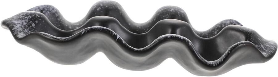Eierhouder Keramiek Eierrekje Bewaardoos Keuken Opbergen Fijn Gemaakt Vakmanschap 18x11x3 cm Zwart