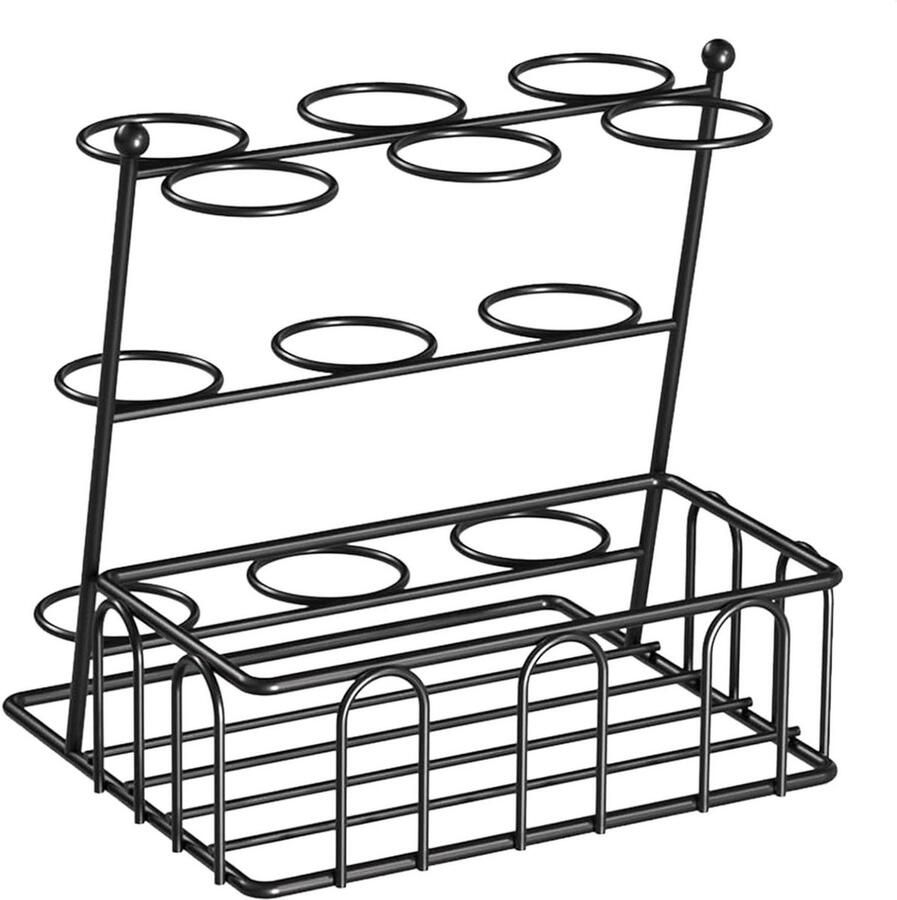 Eierhouder Keuken Eiermand Opberger Keuken Organiseren Grote Capaciteit 17x19x17 cm Zwart