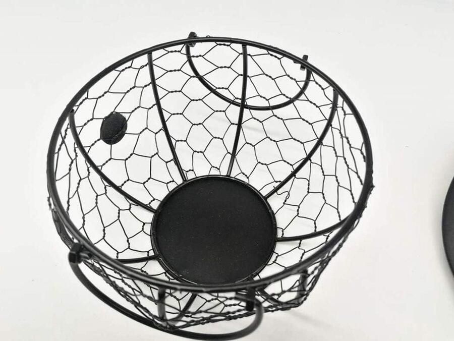 Eierhouder Kip Decoratieve Mand Keuken Opbergen Handgemaakt Kunstwerk 19x16cm Wit