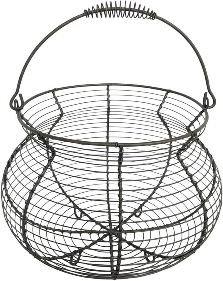 Eierhouder Mand Eierrek Boerderij Keuken Organiseren Vintage Metaal Design 166 x 166 mm Lichte Koffie