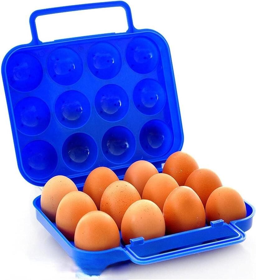 Eierhouder Opbergdoos Keuken organiseren Stapelbaar ontwerp 12 eieren Transparant
